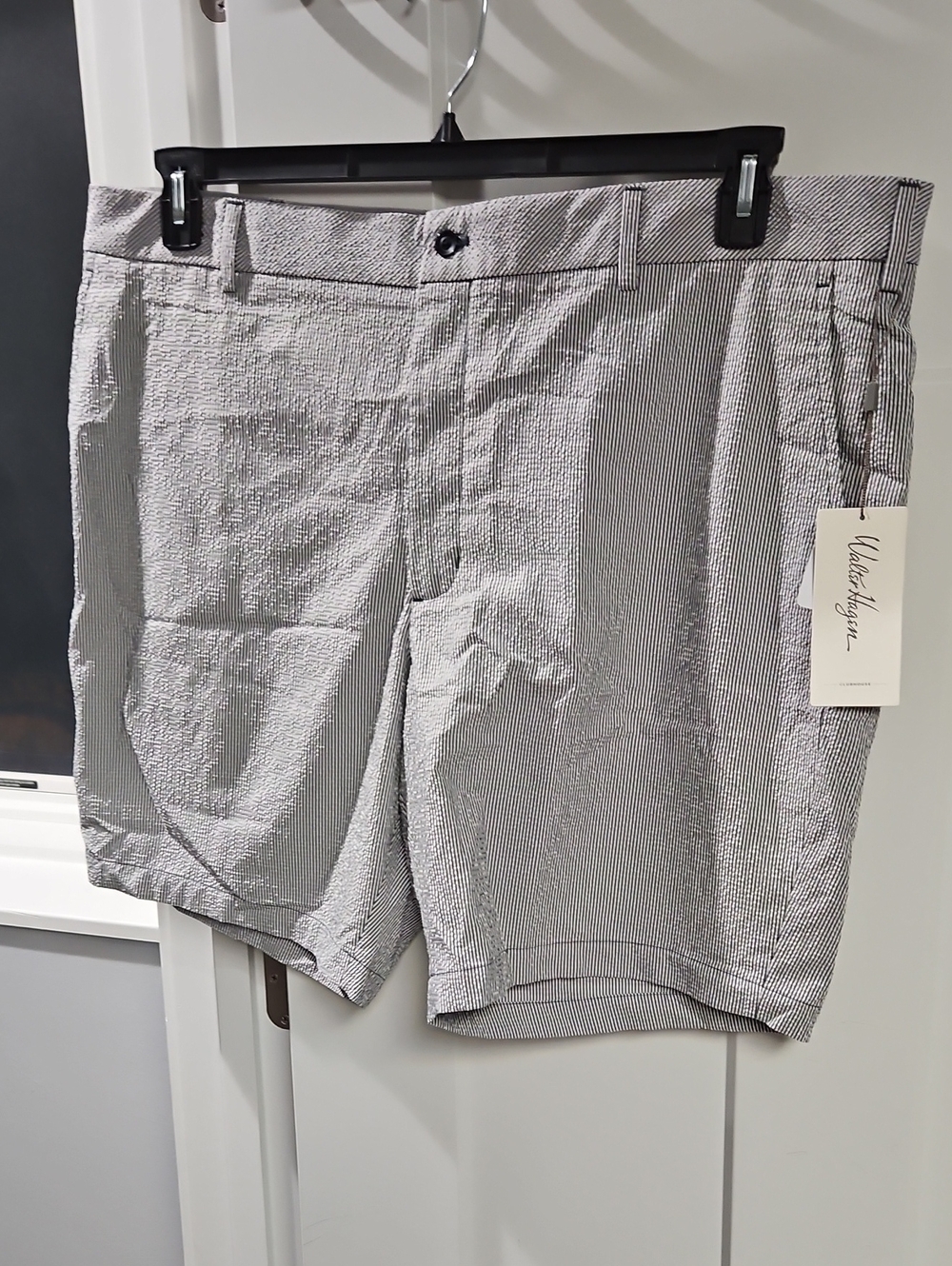 Walter Hagen Gray Seersucker Hybrid Shorts